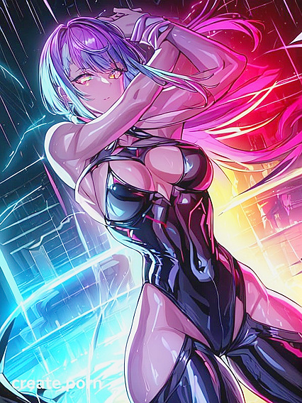 Lucy's Glowing Eyes Stare ly at You in Cyberpunk Hentai Pleasure