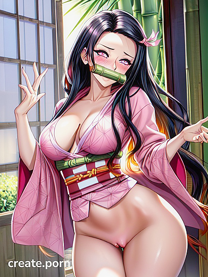 Sunny with Pink Eyes Smiles and Blushes in Mischievous hentai Fun