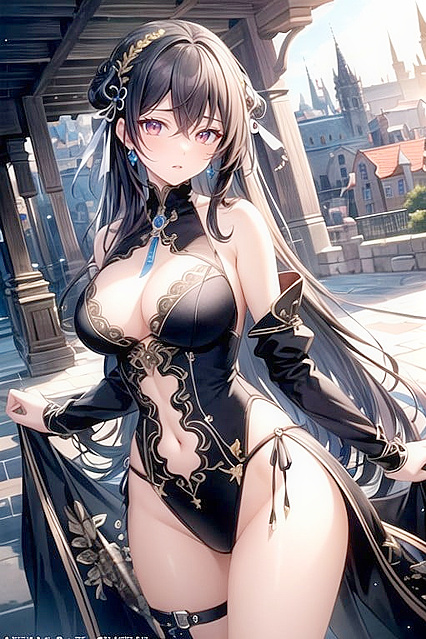 Teen 18+ Cleavage Gets Noticed by a Crowd in Wild Hentai Picture