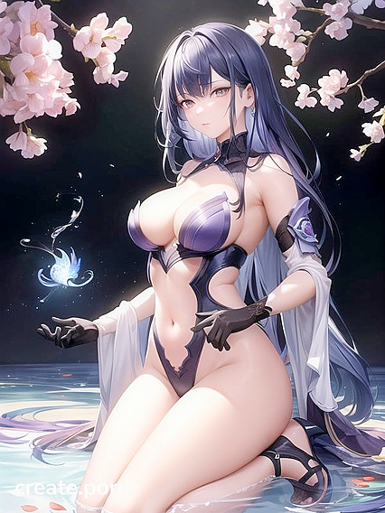 Raiden Shogun from Genshin Impact Seduces in  Hentai Images