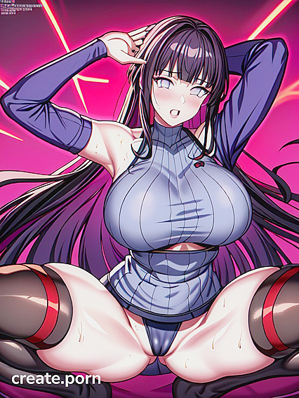 Model with Medium Breasts Stares Seductively at You in hentai Picture