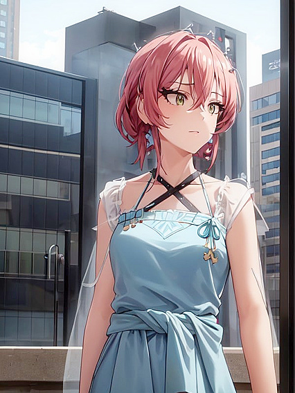Mika from Idolmaster Takes Center Stage in Seductive Front View Hentai Picture
