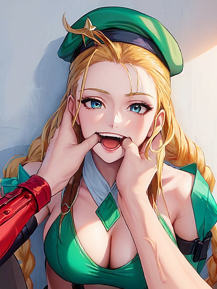 Cute Sunny Sucks Her Thumb in Steamy Hentai Images