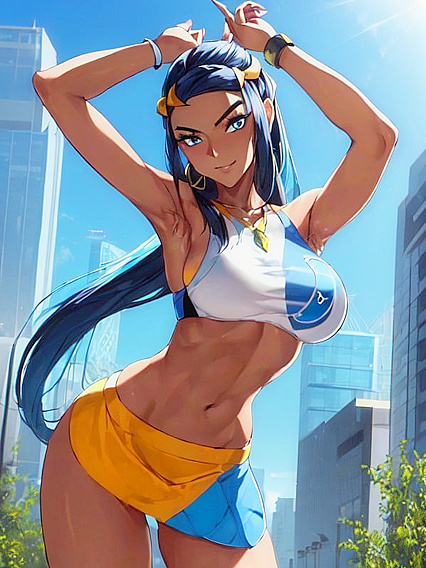 Cityscape hentai where she gazes at you for  pleasure moments