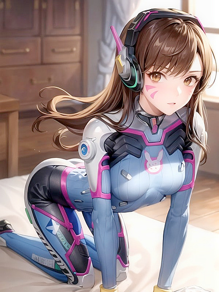 D'Va from Overwatch Gets Wild in Doggystyle Hentai Picture