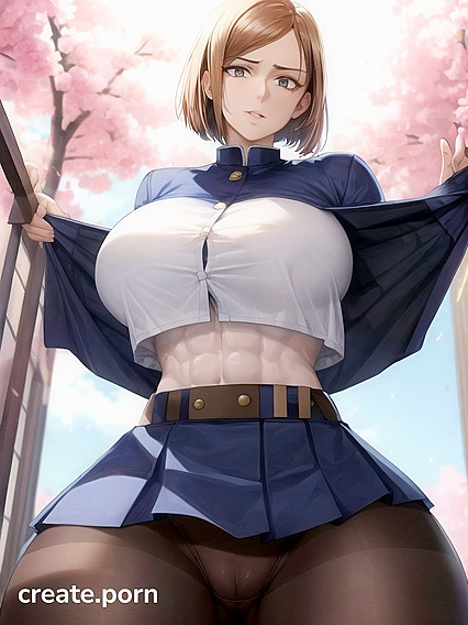 Muscular Girl 18+ in School Uniform Shows off Her Massive-Ass Hentai Picture