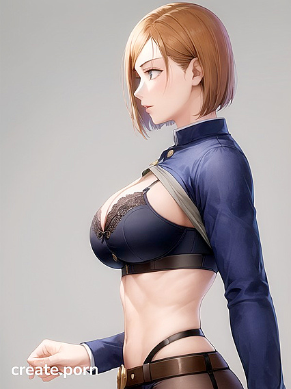 Large-Assed Muscle Girl 18+ Shows Off Her Perfect Side in Steamy Hentai Picture