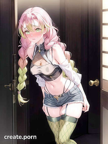Thick Lines and Navel Exposure with Mascara-Wielding Hentai Seduction