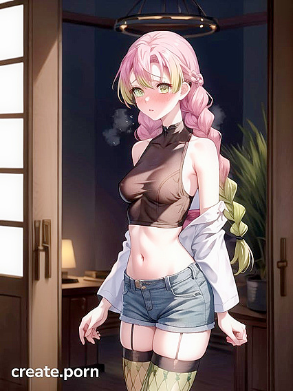 18-Year-Old Front View Wearing Mascara for Steamy Hentai Picture