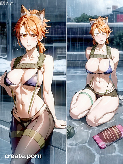 Muscular Stud Spreads His Legs in a Seductive Harem Hentai Image