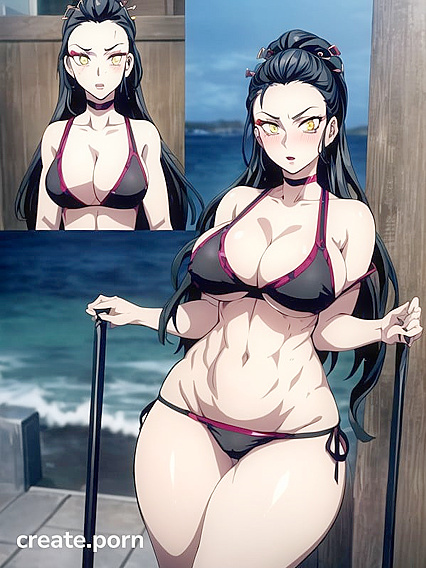 Daki from Demon Slayer Flaunts Her Curves in Tight Fits for Steamy Hentai Picture