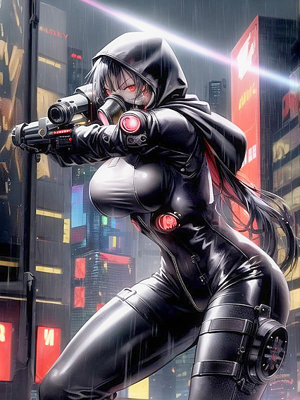 Rusty's Big Revolver and Tiny 18+ Ass in Trench Coat Hentai Picture