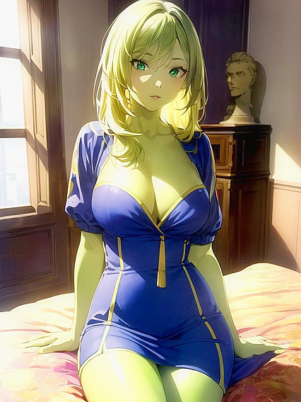 Seductive Anime Babe Shows Off Her Curves in Busty Hentai Image