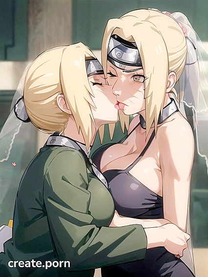 Tsunade from Naruto Enjoying Intimate Moments with Two Partners in Simple Hentai Images