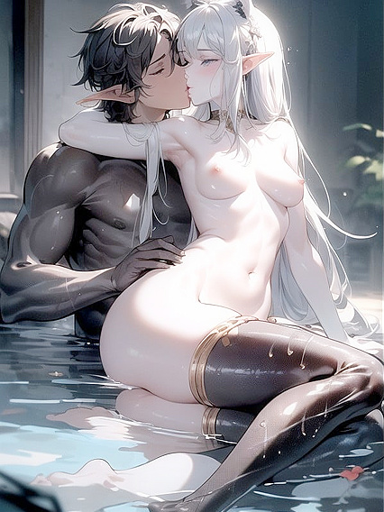 Fat Character in Greyscale EnjoyingMind-Bending Hentai Pleasure