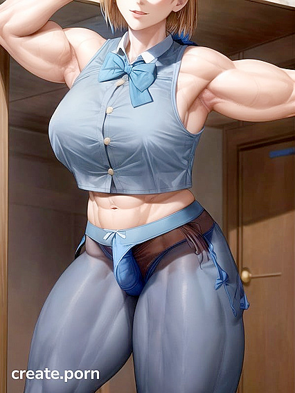Flexing Biceps and Ripped Abs inMind-Blowing Hentai Picture