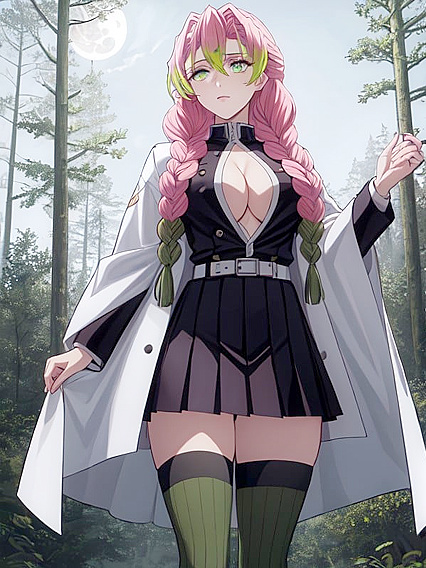 Mitsuri Kanroji from Demon Slayer Gets Wild in the Forest for Steamy Hentai Fun