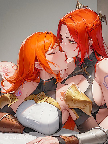 Ginger Beauty in Armor Gloves Enjoying Straight Hentai Pleasure