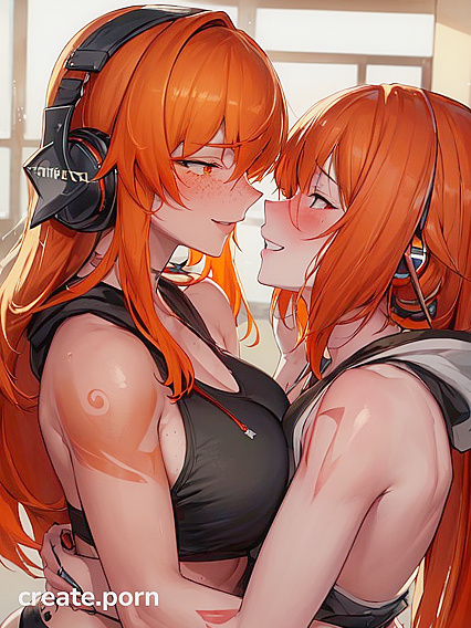 Two Girl 18+s in Hoodies Enjoy Intimate Kisses in steaming Hentai Image
