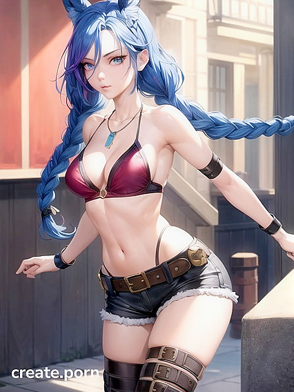 Jinx from League of Legends Gets Wild in Busty Hentai Adventures