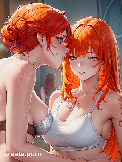 Ginger Beauty with Rounded Ass in Sultry Hentai Picture