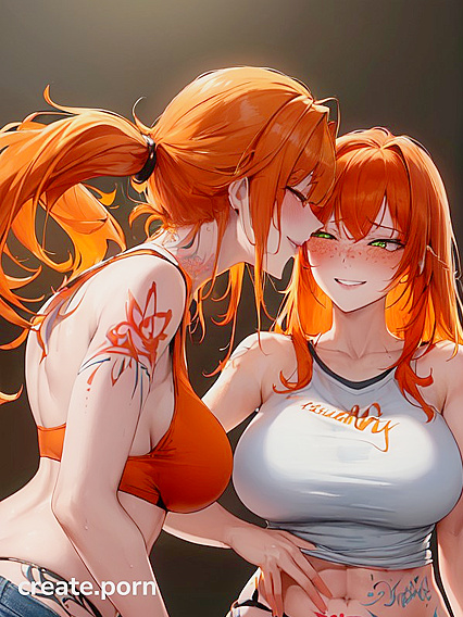Fit Ginger Duo Engage in Steamy Hentai Picture Together