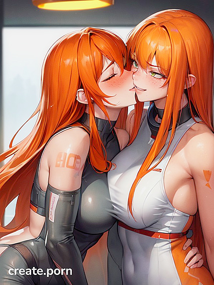 Girl 18+s Kiss in Soft PastelSci-Fi Hentai Fantasy