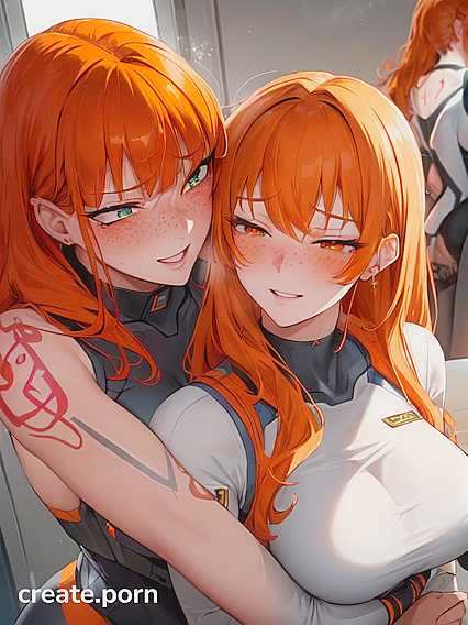 Ginger With Long Hair and Round Ass in Seductive Hentai Images