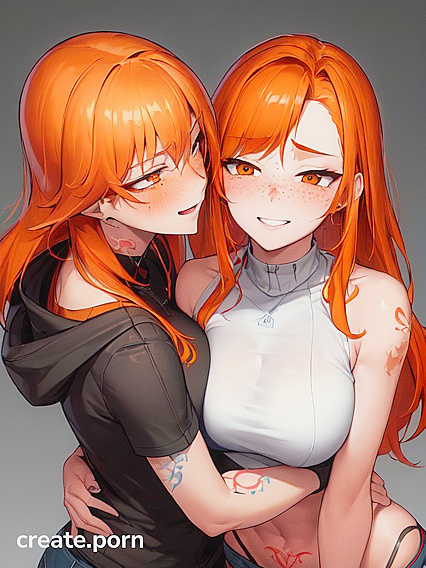 Ginger Chick in Hoodie Shows Off Tattoos inSTEAMY Hentai Picture