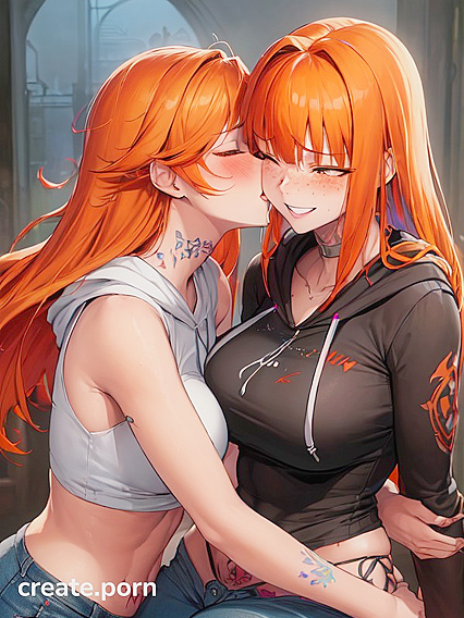 Two People Wearing Hoodies Explore Straight Hentai Pleasures