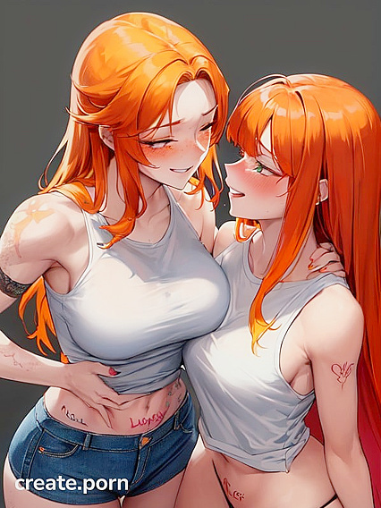 Blushing With Mischievous Smile and Round Ass in Seductive Hentai Picture