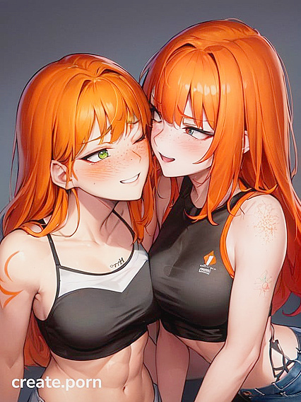 FitGirl 18+s Enjoy Casual Kisses in Seductive Hentai Images