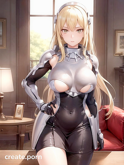 Aiz Wallenstein's Massive Booty Takes Center Stage in Living Room Hentai AI Picture