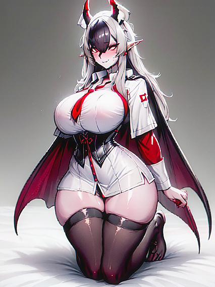 Topless Devil in Pyjamas for Steamy Hentai Picture