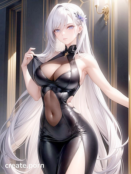 Beautiful Symmetrically-Faced Woman with High Cheekbones and Full Lips in Lean, Toned Hentai Picture