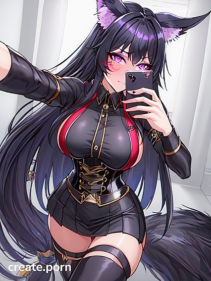 Goth Chick Takes Ultra-Detailed selfies in Steaming Hentai Picture
