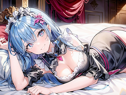 Red-Eyed Beauty with Rounded Ass in Seductive Hentai Picture