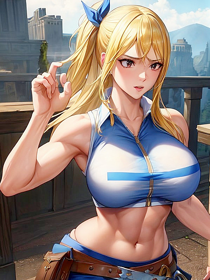 Muscular Men in Ultra-Detailed Hentai Images with Fiery Hell Backdrops
