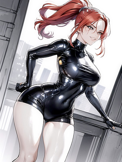 Samus from Metroid with Large Breasts and Red Hair in Steamy Hentai Picture