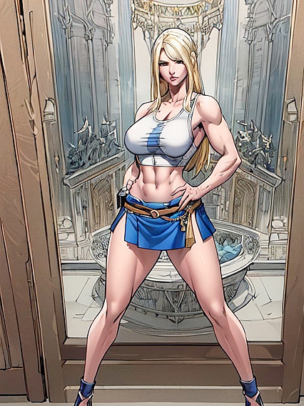 Large-Assed Beauty Takes On Hellish Images in Full-Body Hentai Picture
