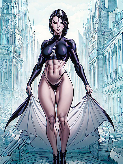 Large-Assed Beauty Takes On Hellish Images in Erotic Comic Hentai