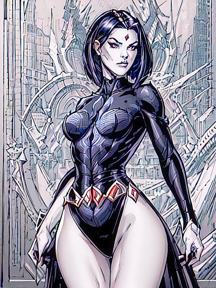 Large-Assed Heroine with Tiny 18+ Tits Takes the Comic Book World by Storm in Hentai AI Picture