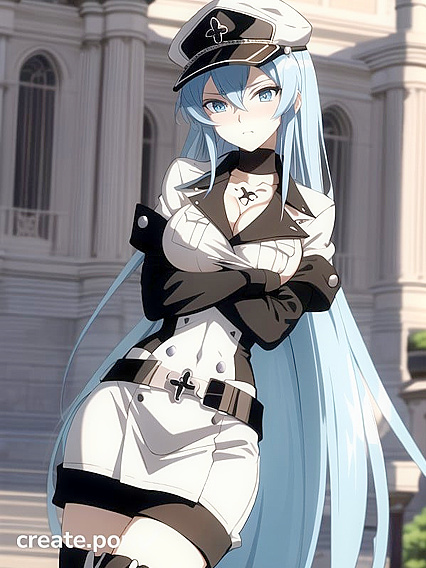 Esdeath from Akame ga ! in Anime-Accurate Outfit Showing Off Her Perfect Figure and Massive Tits