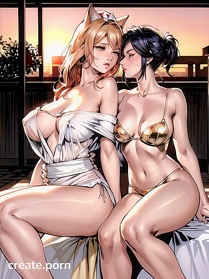 Sunset and Sunny Enjoy Passionate Hentai Fun with Small Breasts
