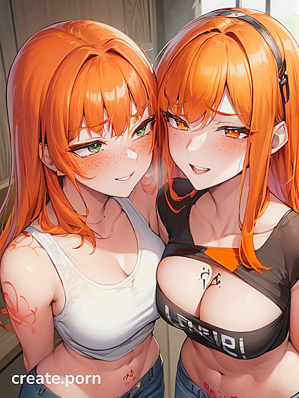 Ginger With Green Eyes and Round Ass in Seductive Hentai Picture