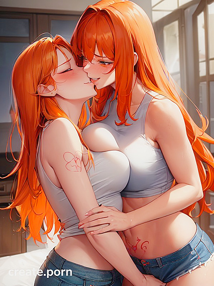 Ginger Beauty with Soft Pastel Curves and a Perfectly Rounded Ass in Hentai Picture