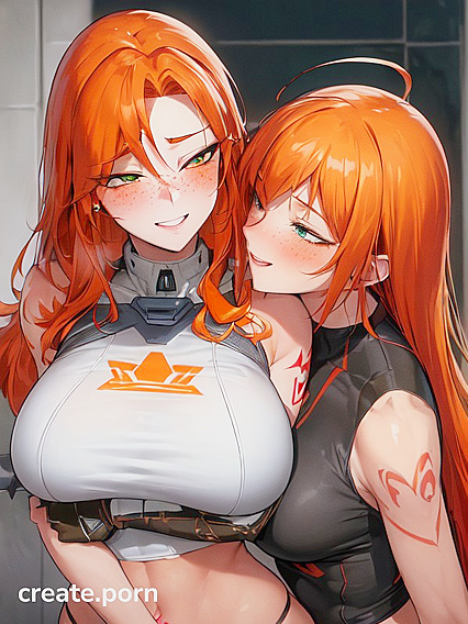 Blushing Mischievously in Sci-Fi hentai With Perfectly Perky Breasts