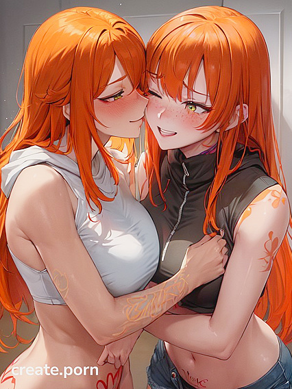 Ginger with Rounded Ass in Soft Pastel Erotic Hentai Images