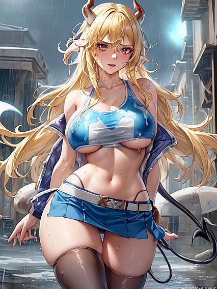 Medium-Assed Girl 18+ Shows Off Her Curves in a Graphic Tee for Hot Hentai Picture