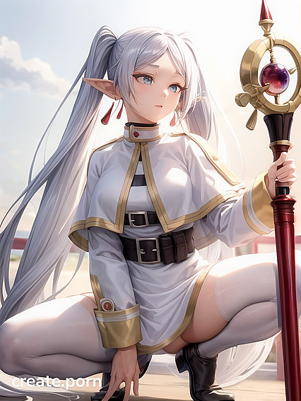 Frieren from Beyond Journey's End Gets Wild in Pet Pose Hentai Picture